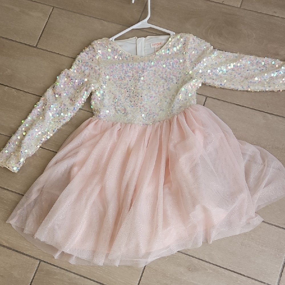 Cat & Jack Iridescent SequinTulle Party Dress Size 7/8